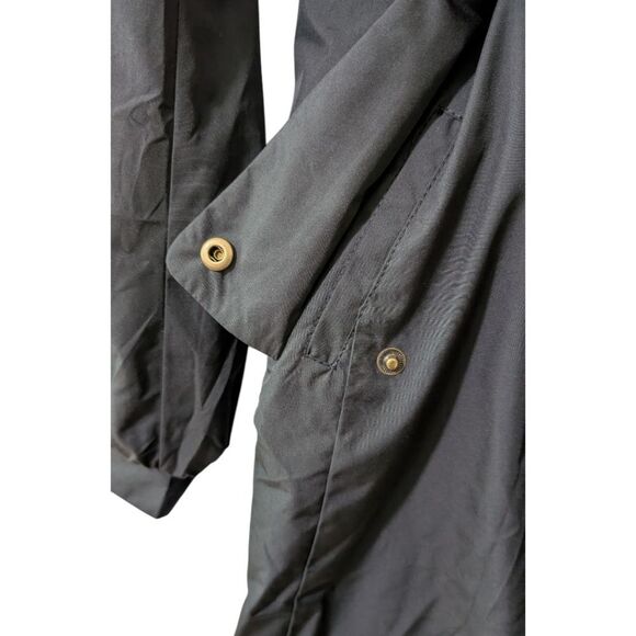 Cole Haan Black Lightweight Trench Coat w/ Tie Waist Women's M - Picture 7 of 10